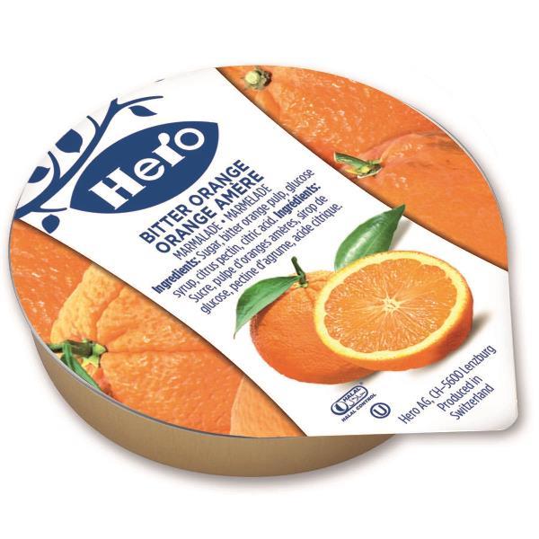Hero Bitter Orange Fruit Spread Portions 216 Count Packs - 1 Per Case.