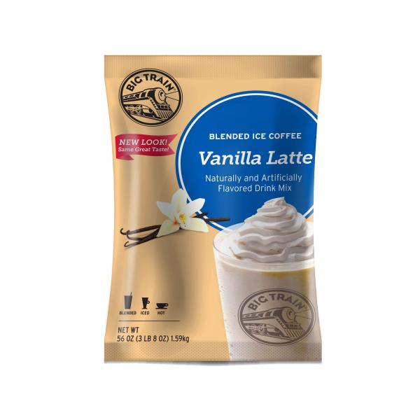 Big Train Blended Iced Coffee Vanilla Latte 3.5 Pound Each - 5 Per Case.