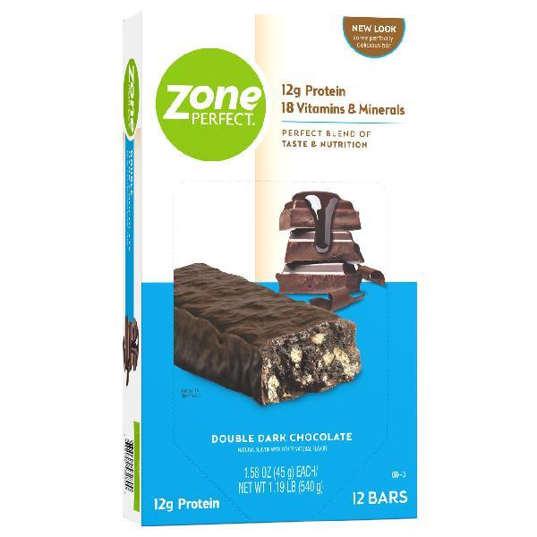 Zoneperfect Double Dark Chocolate Bar 1.58 Ounce Size - 36 Per Case.