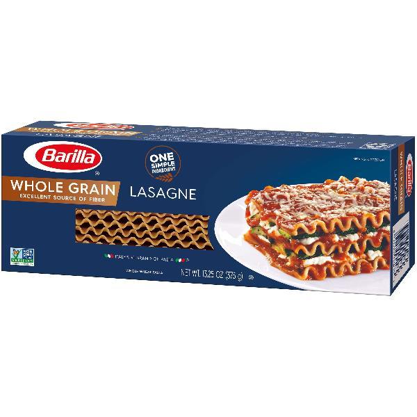 Wavy Lasagne Whole Grain Barilla USA 13.25 Ounce Size - 12 Per Case.