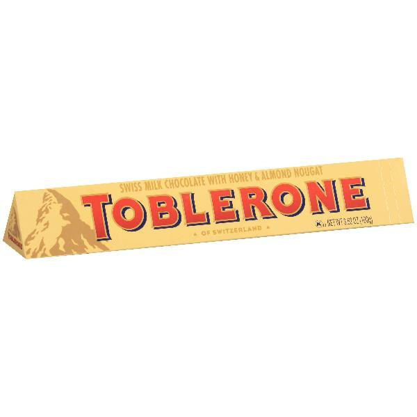Toblerone Chocolate Bar Milk Chocolate Z 3.52 Ounce Size - 80 Per Case.