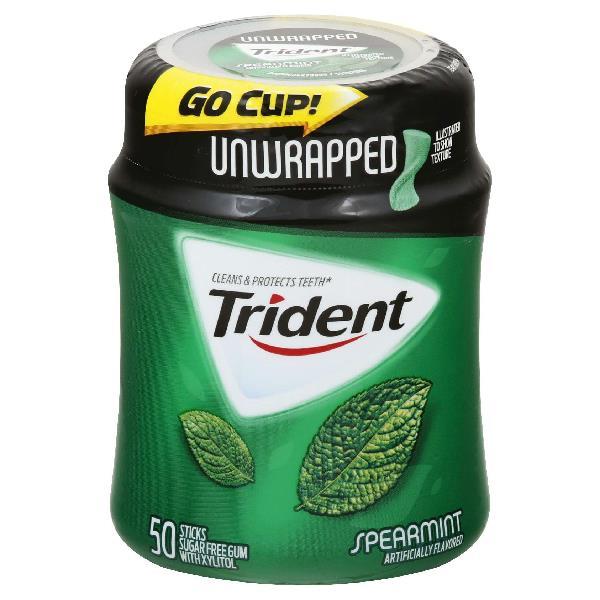 Trident Slab Spearmint Bottle Vd 50 Count Packs - 24 Per Case.