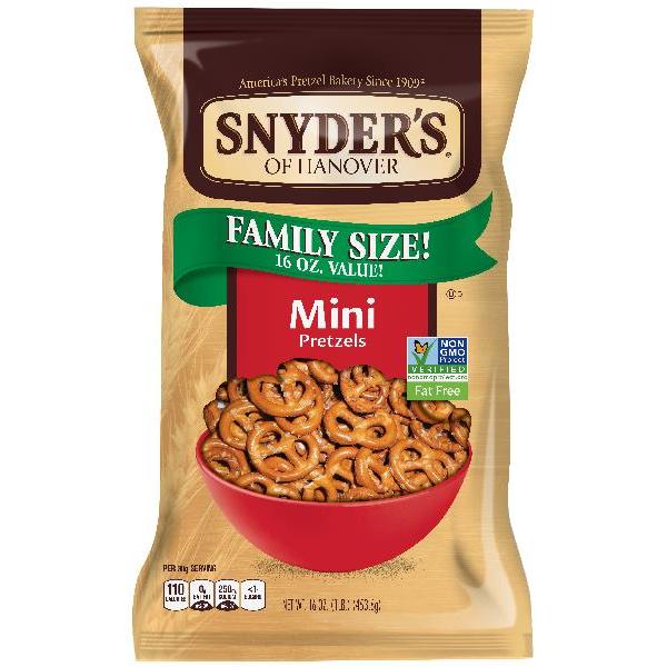 Snyders Of Hanover Pretzels Regular 16 Ounce Size - 6 Per Case.