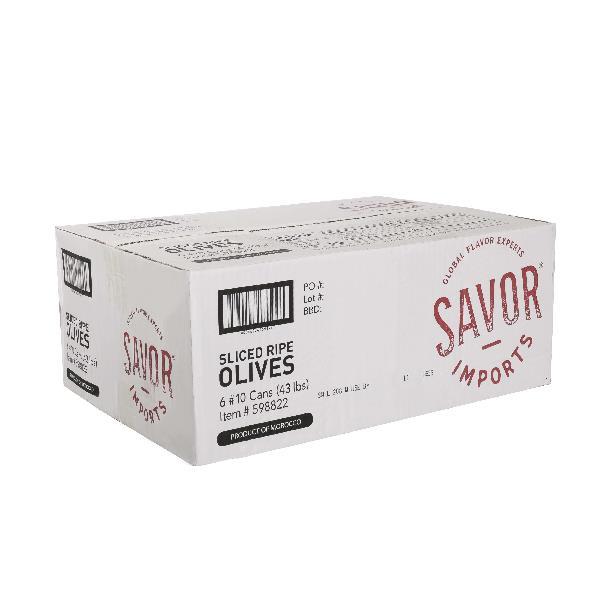Savor Imports Morocco Sliced Olives Ea 10 Each - 6 Per Case.