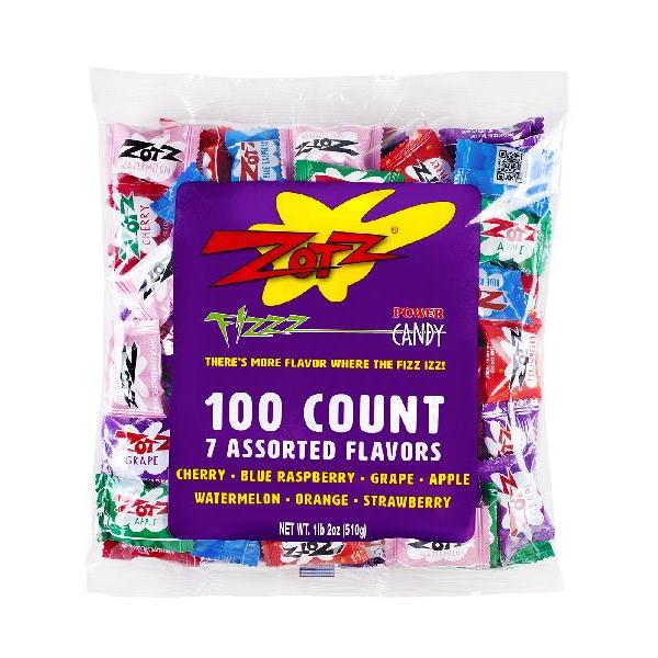 Zotz Fizz Power Candy Assorted Bag 1.2 Pound Each - 12 Per Case.