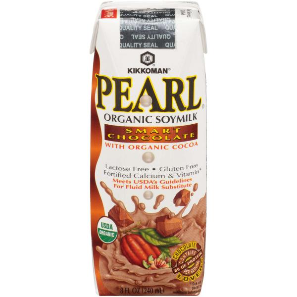 Kikkmoan Pearl Organic Soymilk Smart Chocolate 8 Fluid Ounce - 24 Per Case.