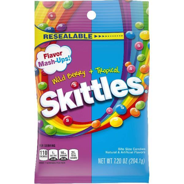 Skittles Mashups Peg Bag 7.2 Ounce Size - 12 Per Case.