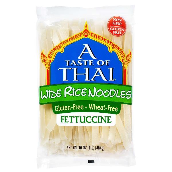 Wide Rice Noodles 1 Pound Each - 6 Per Case.