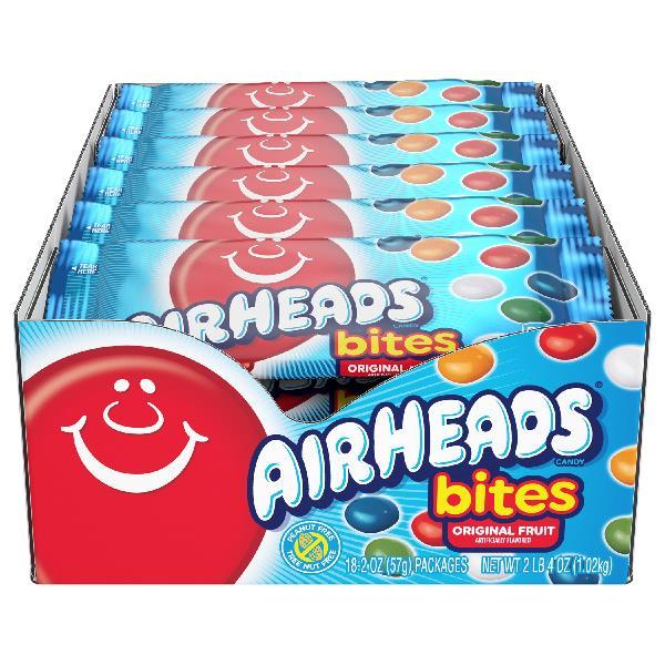Airheads Bites Fruity Bite Size Candy 2 Ounce Size - 144 Per Case.