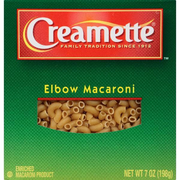 Creamette Elbow Macaroni Pasta 7 Ounce Size - 12 Per Case.