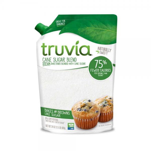 Truvia Cane Sugar Blend Mix Of Stevia Sweetener And Cane Sugar 24 Ounce Size - 8 Per Case.