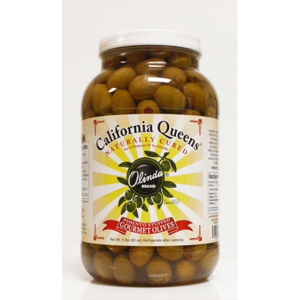 Pimento Stuffed Olives Queen Pet Jars 1 Gallon - 4 Per Case.