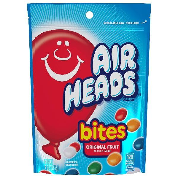 Airheads Bites Doy Bag Fruit 9 Ounce Size - 12 Per Case.