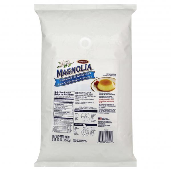 Sweetened Condensed Milk Pouch 140 Ounce Size - 3 Per Case.