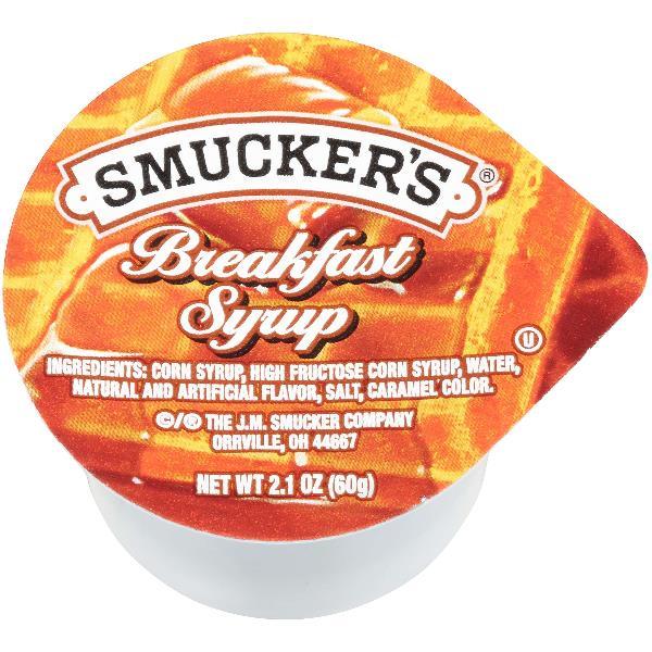 Smucker Breakfast Syrup Plastic 2.1 Ounce Size - 13.125 Pound Per Case.