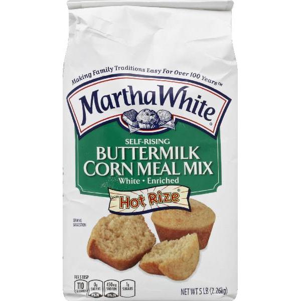 Martha White Cornmeal Buttermilk Self Rising Mix 5 Pound Each - 8 Per Case.