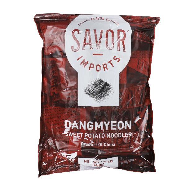 Savor Imports Sweet Potato Noodles Dangmyeon 1.5 Pound Each - 15 Per Case.