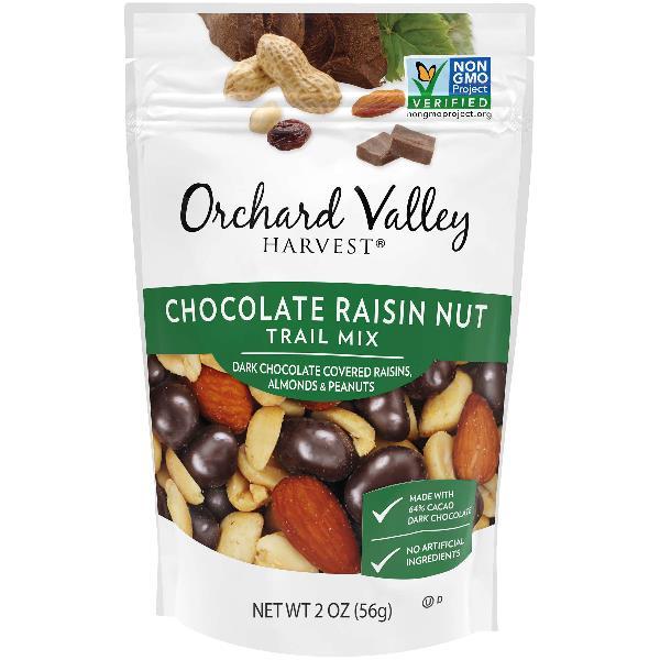 Of Orchard Valley Harvest Chocolate Raisin Nut Trail Mix 2 Ounce Size - 14 Per Case.