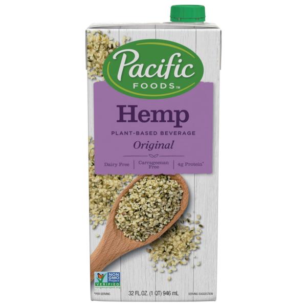 Pacific Foods Hemp Original Plant Based Beverage 32 Fluid Ounce - 12 Per Case.