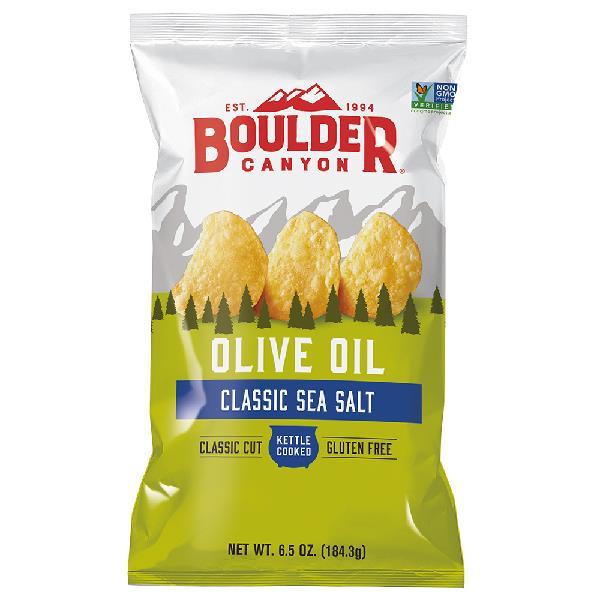 Boulder Canyon Rolive Oil Kettle Chip 6.5 Ounce Size - 12 Per Case.