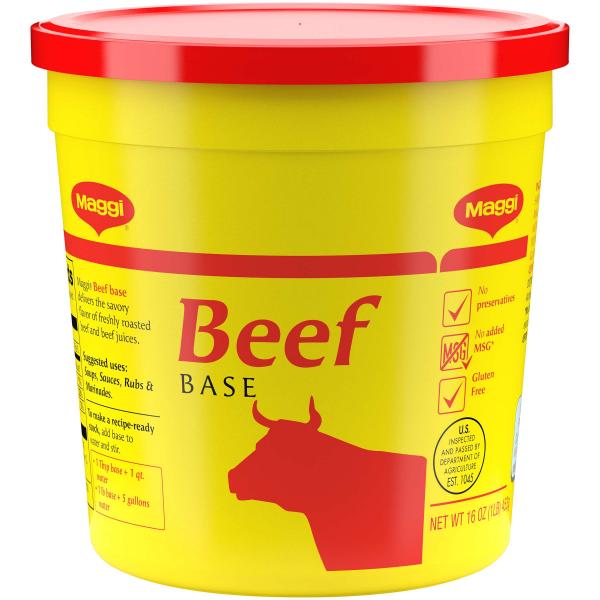 Maggi Beef Base (No Added Msg) Gluten Free 1 Pound Each - 6 Per Case.