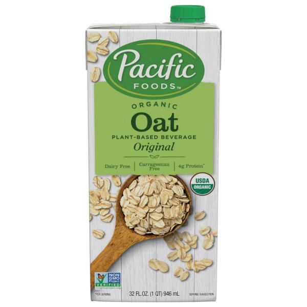 Pacific Foods Organic Oat Original Plant Based Beverage 32 Fluid Ounce - 12 Per Case.