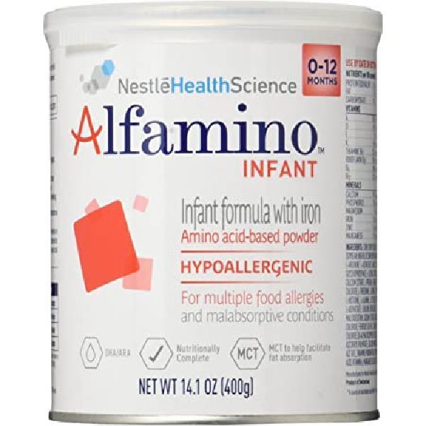 Alfamino Infant Formula With Iron Unflavored 14.11 Ounce Size - 6 Per Case.