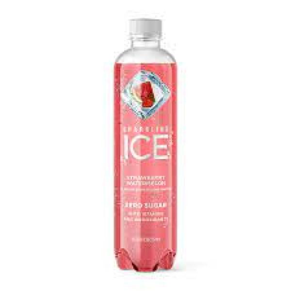 Sparkling Ice Strawberry Watermelon With Antioxidants And Vitamins Zero Sugar B 17 Fluid Ounce - 12 Per Case.