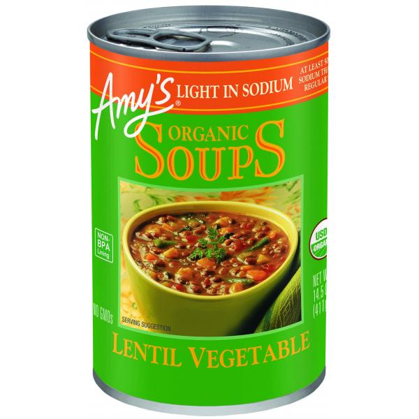 Soup Lentil Vegetable Organic Lite Sodium 14.5 Ounce Size - 12 Per Case.