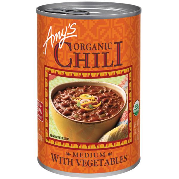 Chili Medium With Vegetables Organic 14.7 Ounce Size - 12 Per Case.
