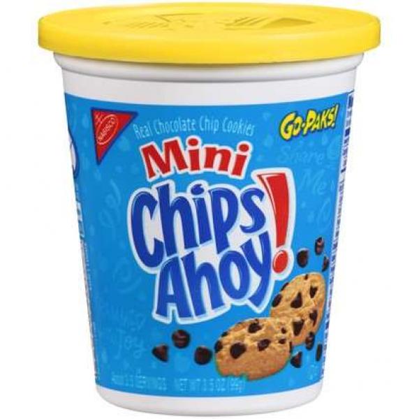 Chips Ahoy Cookies Go Pak Mini Chocolate Chip Z 3.5 Ounce Size - 12 Per Case.