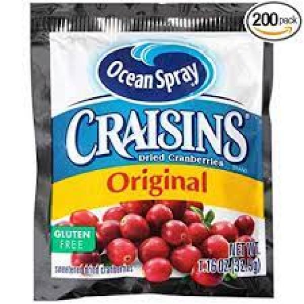 Craisins® Original 1.16 Ounce Size - 200 Per Case.