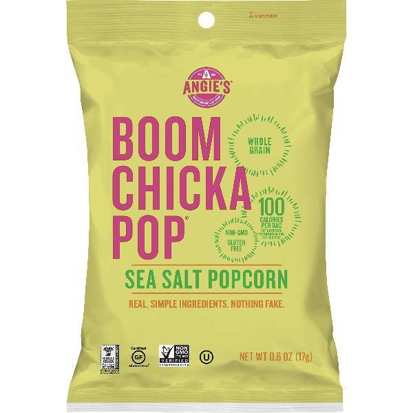 Angie's Boomchickapop Sea Salt Popcorn 0.6 Ounce Size - 24 Per Case.