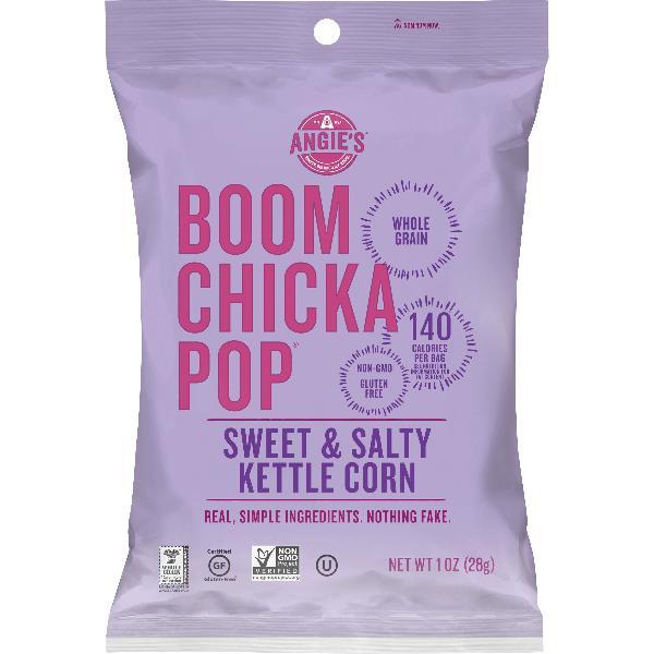 Angie's Boomchickapop Sweet & Salty Kettle Corn Popcorn 1 Ounce Size - 24 Per Case.