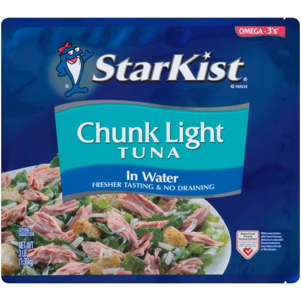 Starkist Chunk Light Tuna In Water 48 Ounce Size - 6 Per Case.