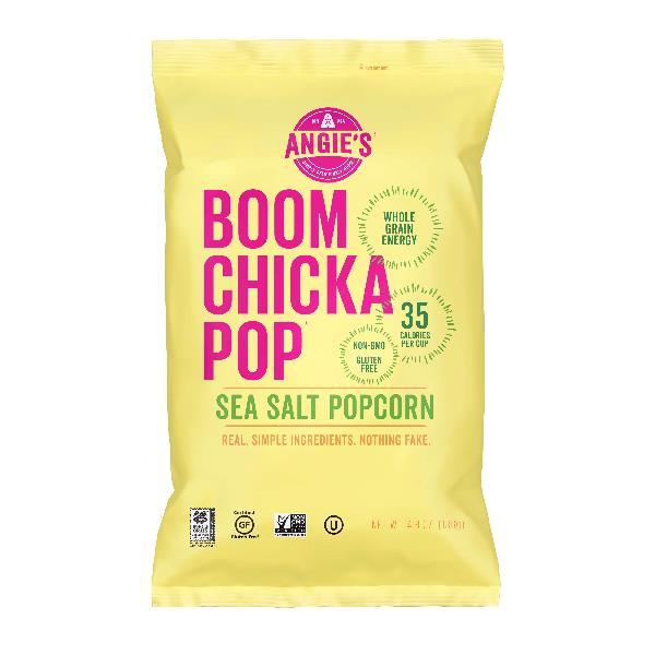 Angie's Boomchickapop Sea Salt Popcorn 4.8 Ounce Size - 12 Per Case.