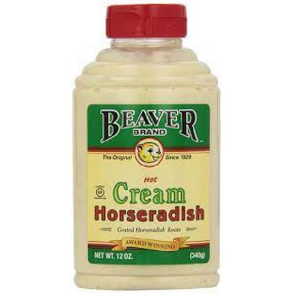 Beaver Cream Style Horseradish Bottle 12 Ounce Size - 6 Per Case.