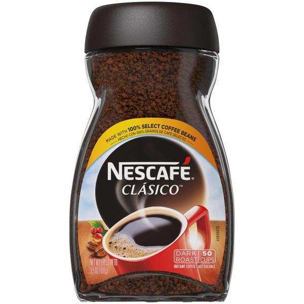 Nescafe Clasico Instant Coffee Jars 3.527 Ounce Size - 6 Per Case.