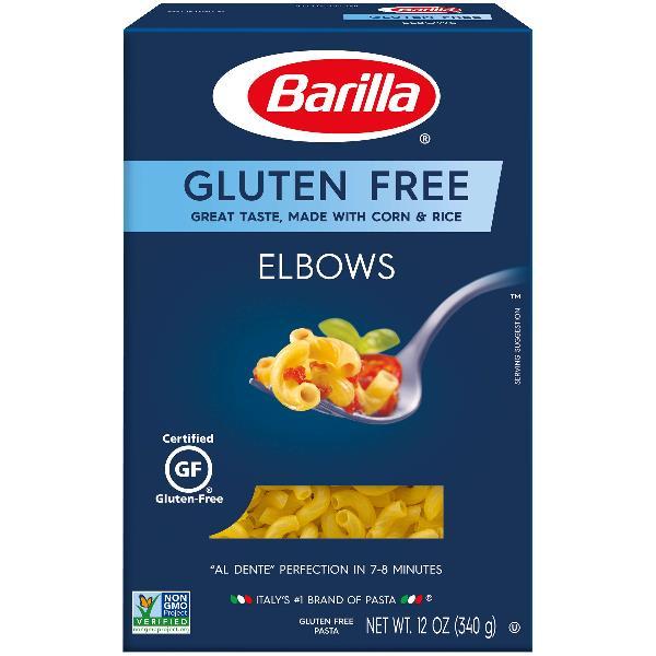 Elbows Gluten Free Barilla USA 12 Ounce Size - 8 Per Case.