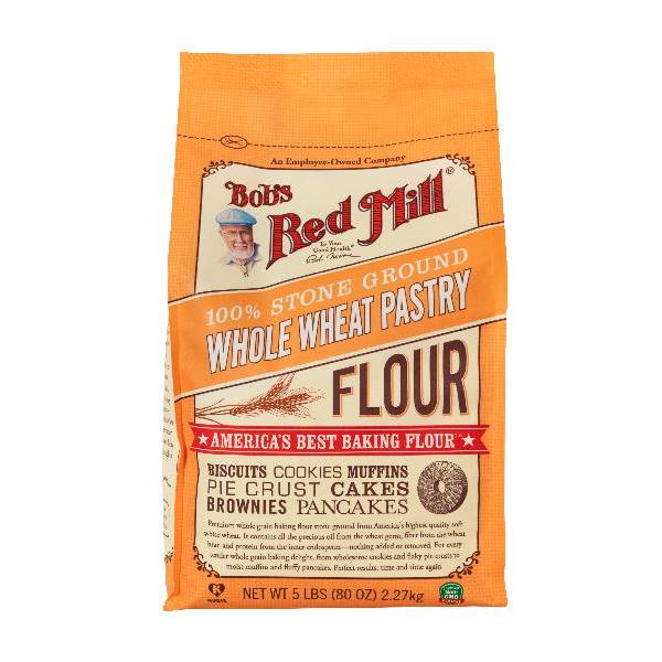 Bob's Red Mill Whole Wheat Pastry Flour 5 Pound Each - 4 Per Case.