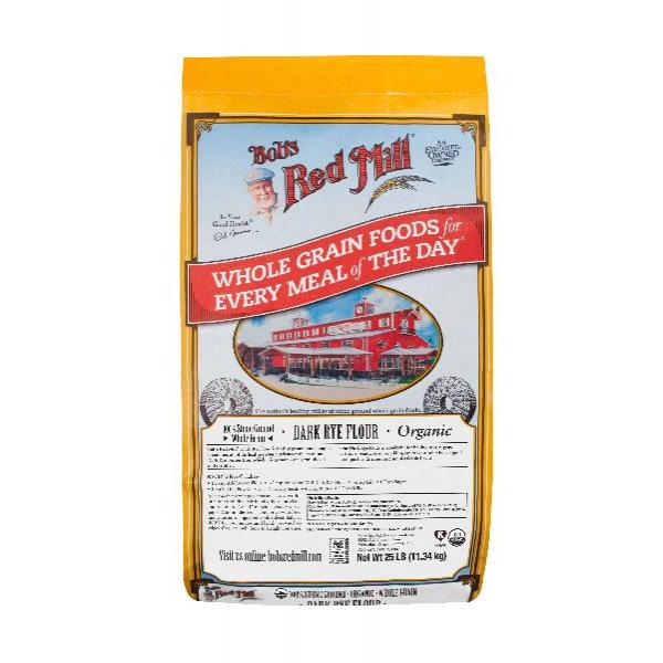 Bob's Red Mill Organic Dark Rye Flour 25 Pound Each - 1 Per Case.