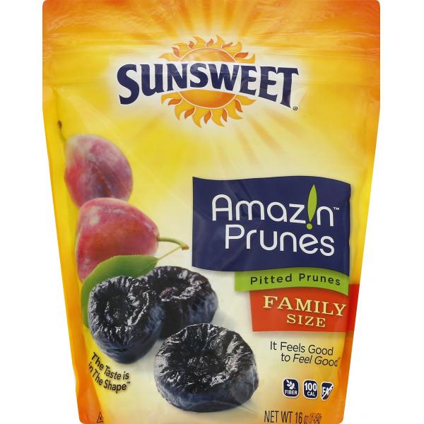Sunsweet Pouch Pitted Prunes 16 Ounce Size - 12 Per Case.