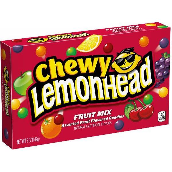 Chewy Lemonhead Fruit Mix Theater Box 5 Ounce Size - 12 Per Case.