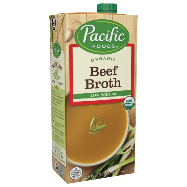 Pacific Foods Low Sodium Organic Beef Broth32 Fluid Ounce - 12 Per Case.