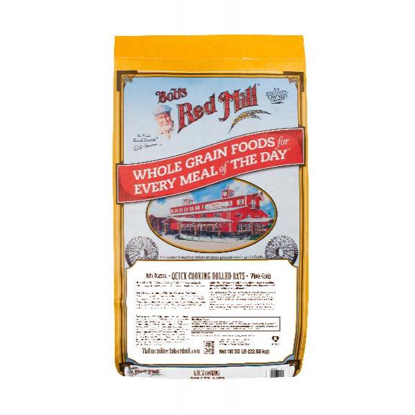 Bob's Red Mill Quick Cooking Rolled Oats 50 Pound Each - 1 Per Case.