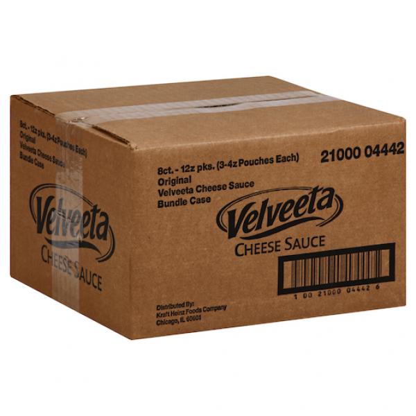 Velveeta Processed Cheese Sauce Pouch Original, 12 Ounce Size - 8 Per Case.