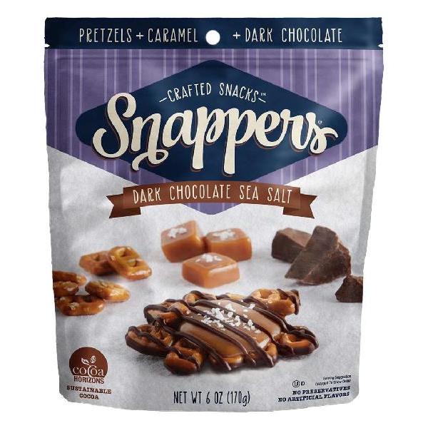 Snappers Dark Chocolate Sea Salt 6 Ounce Size - 6 Per Case.