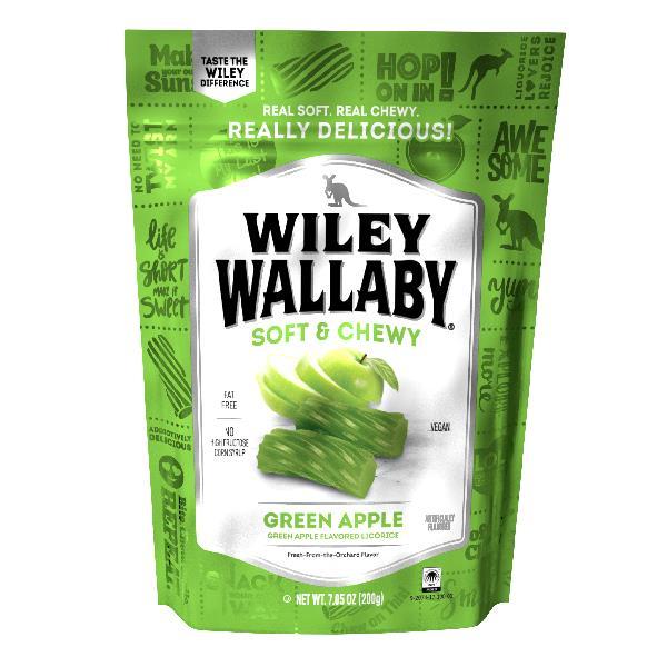 Wiley Wallaby Licorice Green Apple Z 7.05 Ounce Size - 12 Per Case.