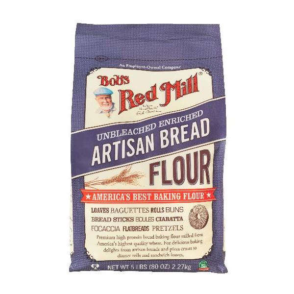 Bob's Red Mill Artisan Bread Flour 5 Pound Each - 4 Per Case.