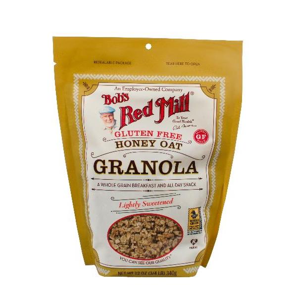 Bob's Red Mill Gluten Free Honey Oat Granola 12 Ounce Size - 4 Per Case.